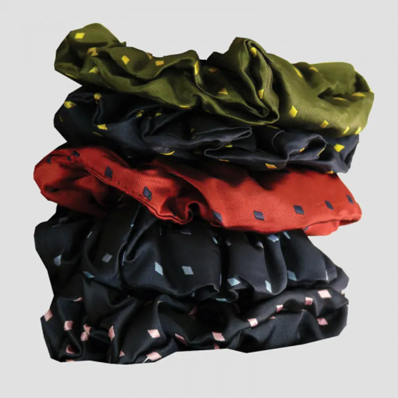 Equetech Hair Scrunchie Diamond Navy/Light Blue